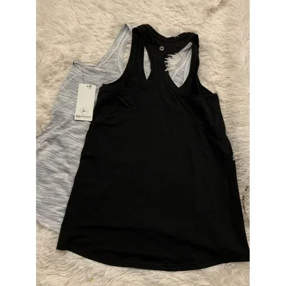 Women 90 DeGree By Reflex 2 PK Tank Top Black/White Surf SD Size XS - Picture 2 of 7